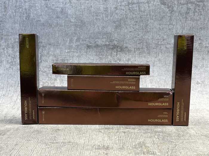 Group of Hourglass makeup brushes