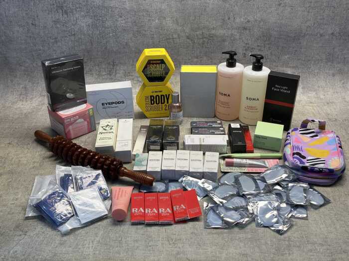 Group of beauty products