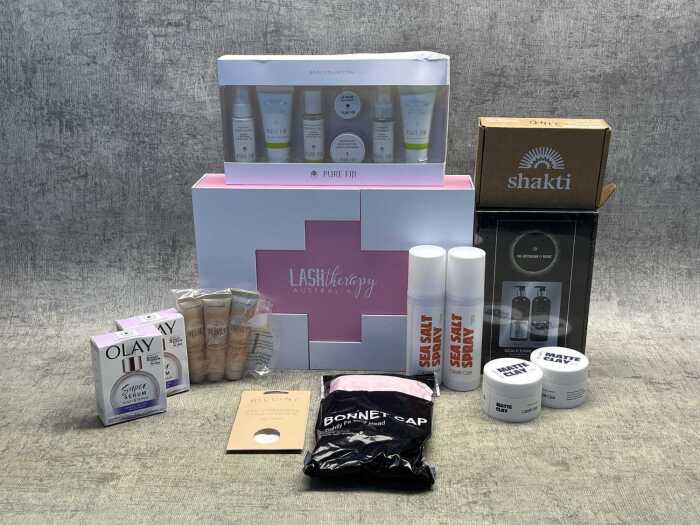 Group of beauty products