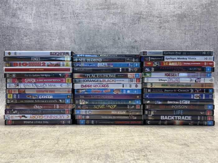 Group of DVD's & PS2 games