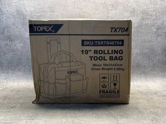 Topex 19" rolling tool bag