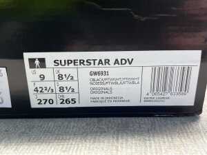 Adidas Superstar ADV size US 9 Men's - 5