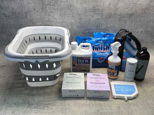 Group of cleaning products