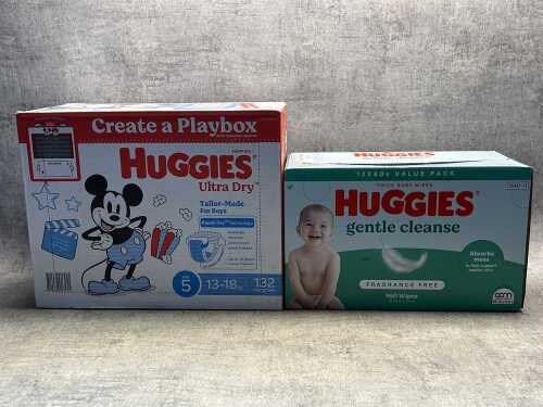 Huggies nappies and wipes