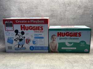 Huggies nappies and wipes
