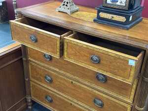 Inlaid timber chest of drawers - 2