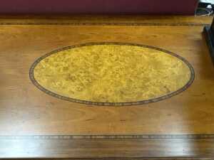 Inlaid timber chest of drawers - 5