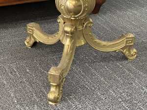 Italian marble-top round side table - 5