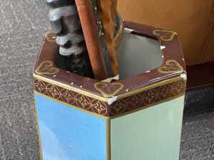 Porcelain umbrella stand with fairy design - 5