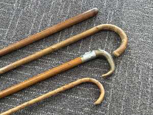 Four timber walking canes - 2
