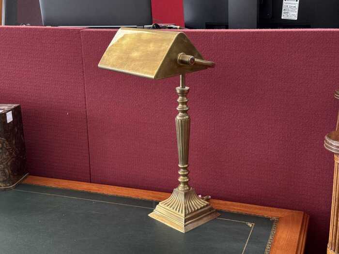 Cast brass banker's lamp