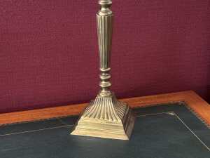 Cast brass banker's lamp - 2