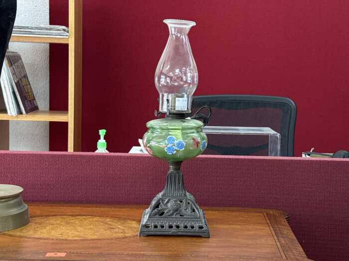 Antique American kerosene lamp