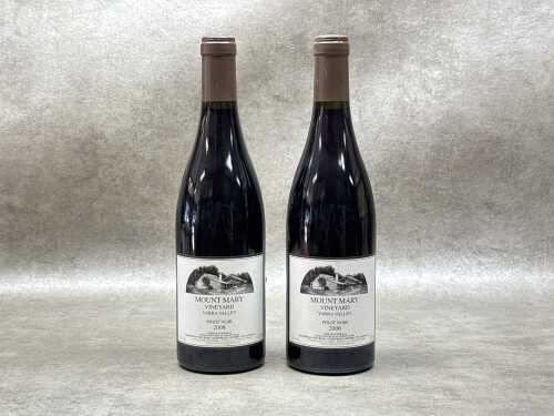 44A · Two bottles of Mount Mary Yarra Valley Pinot Noir 2008 (RRP $270 each)