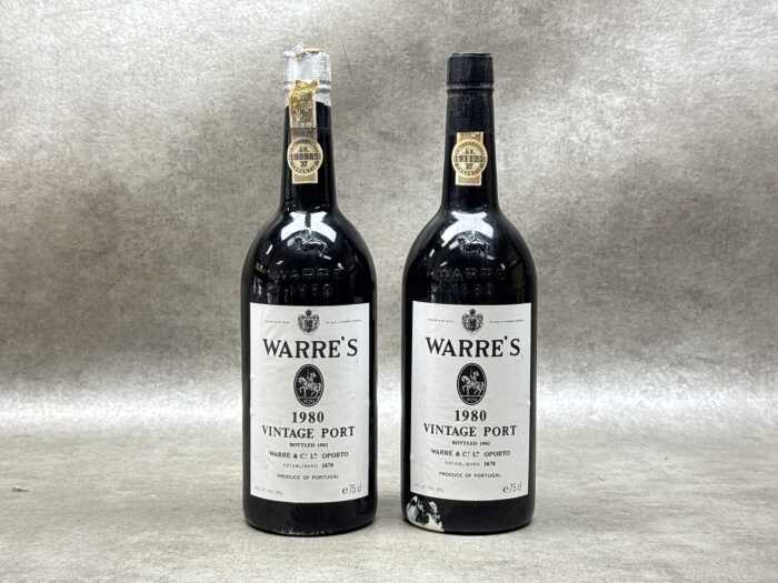 Two bottles of Warre's Port 1980 (RRP $300 each)