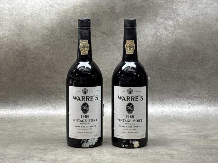 Two bottles of Warre's Port 1980 (RRP $300 each)