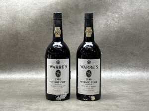 Two bottles of Warre's Port 1980 (RRP $300 each)