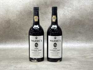 Two bottles of Warre's Port 1980