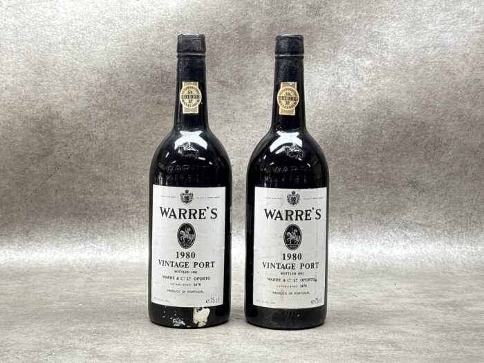 Two bottles of Warre's Port 1980 (RRP $300 each)