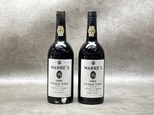 Two bottles of Warre's Port 1980 (RRP $300 each)
