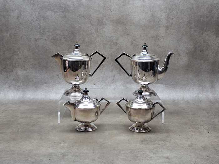Art Deco silver plated four piece tea and coffee service