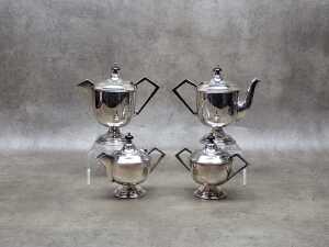 Art Deco silver plated four piece tea and coffee service