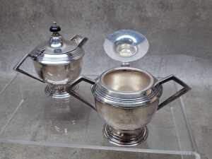Art Deco silver plated four piece tea and coffee service - 4