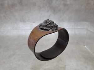 Victorian bronze tone vulcanite bangle - 3