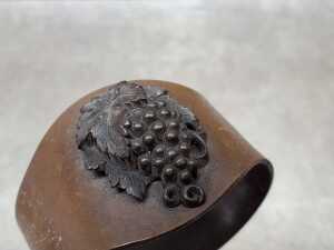 Victorian bronze tone vulcanite bangle - 4