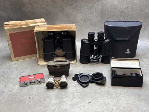 Vintage binoculars and goggles