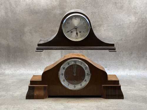 Two vintage mantel clocks