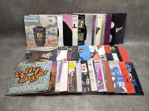 Vinyl records, including Rock and Pop