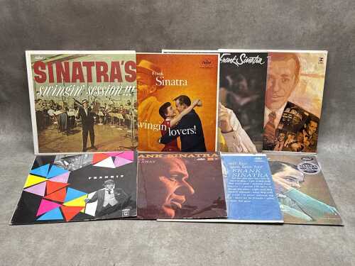 Eight Frank Sinatra vinyl records
