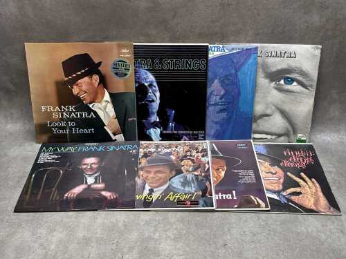 Eight Frank Sinatra vinyl records