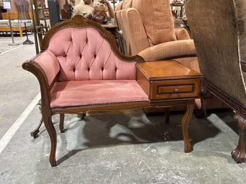 Victorian telephone bench