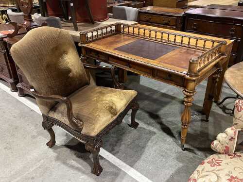 Baroque- style desk and chair