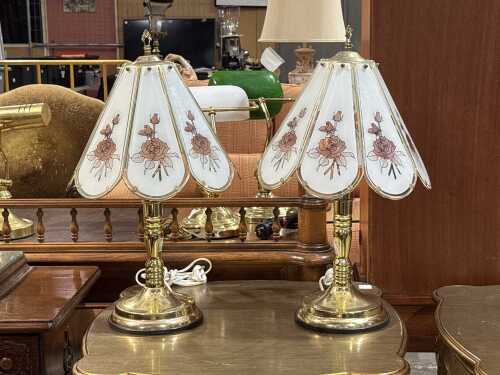 Pair of retro touch lamps