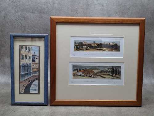 Two original artworks of Italian scenery