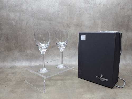 Pair of Waterford Crystal 'Siren' wine glasses