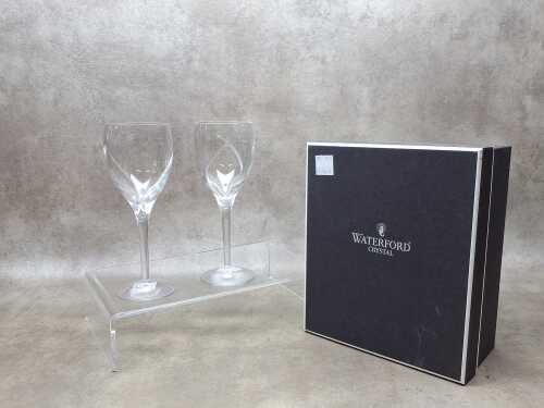 Pair of Waterford Crystal 'Siren' wine glasses