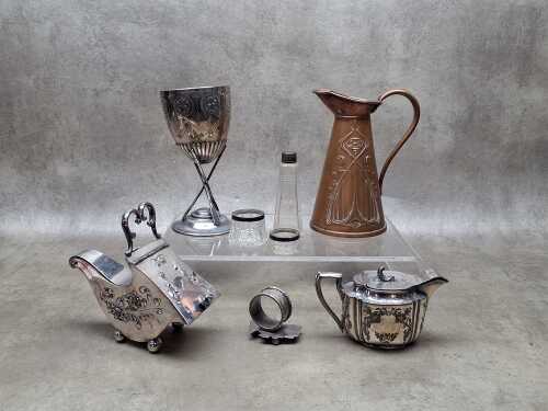 Antique metalware and silver mounted pieces