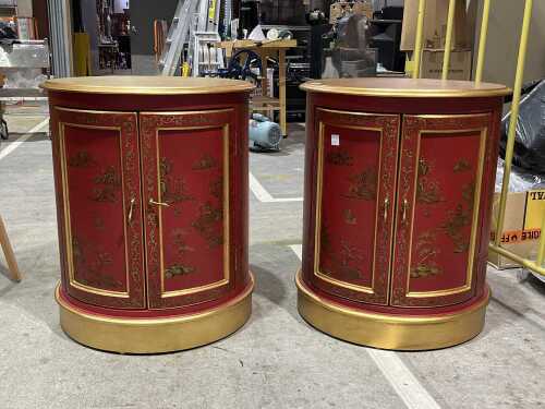 Pair of Chinese style side tables