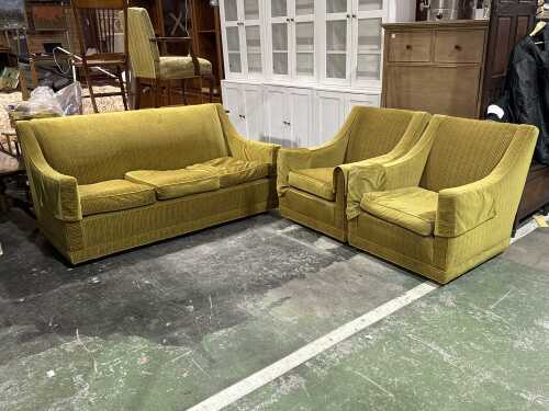 Mid-century modern three-piece lounge suite
