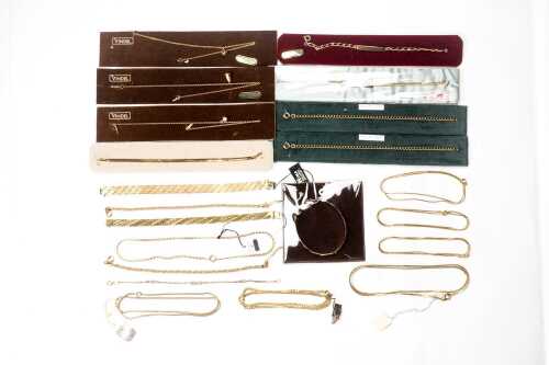 A large collection of vintage rolled gold and gold lined jewellery