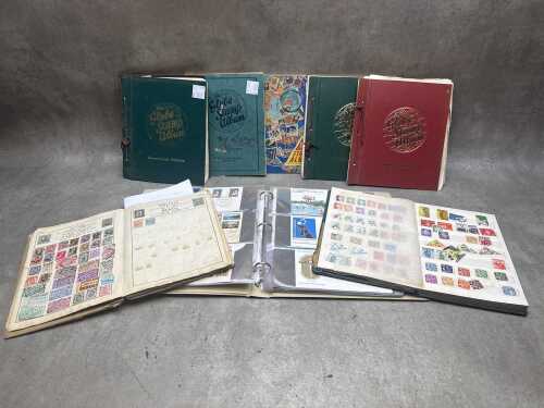 Seven Globe Stamp Albums