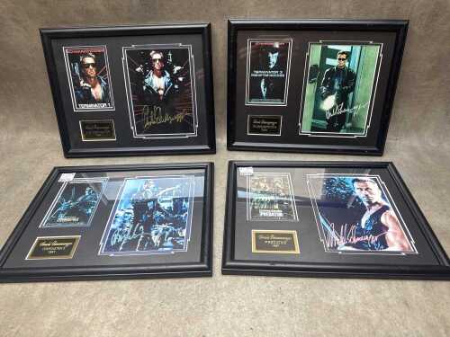 4 Arnold Schwarzenegger Memorabilia plaques