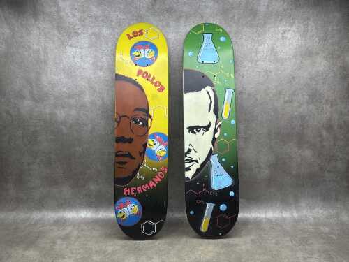 Two Breaking Bad decorative skateboard decks