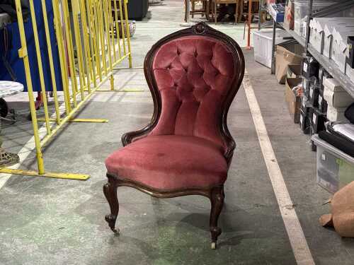 Victorian balloon-back chair