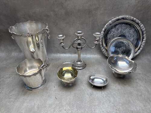 Silver plated servingware