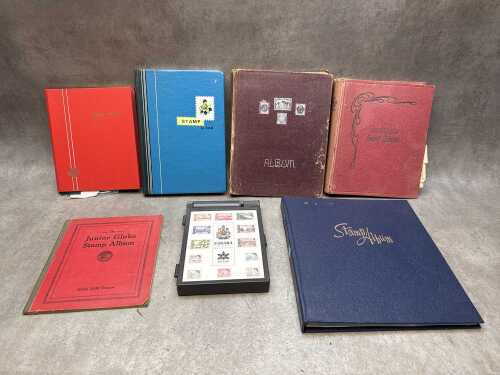 Six stamp albums